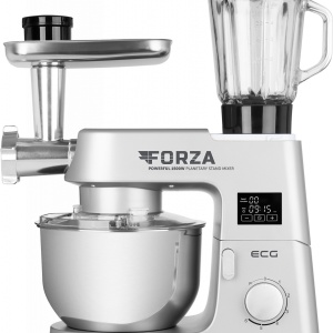 RESIGILAT - Robot de bucatarie ECG FORZA 5500 Giorno Argento, 1500 W, 6,5 litri, LCD, sistem de amestecare planetar