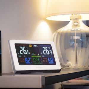 RESIGILAT - Statie meteo interior-exterior GoGEN ME 3257, senzor extern fara fir, LCD color - Img 2