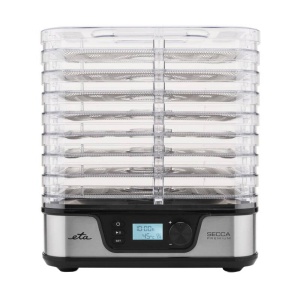 RESIGILAT - Uscator de fructe ETA Secca Premium ETA9301 90000, 380W, 8 site inox, 35-75°C, timer 1-24 ore, argintiu