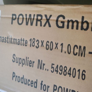 Saltea pentru antrenament si husa de protectie, pentru yoga, fitness, aerobic, pilates, exercitii la sol, POWRX, Antiderapant, 183x60 cm, Gri, Resigilat, Grad A - Img 4