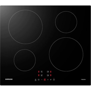 Samsung NZ64M3NM1BB/UR plita incorporabila inductie, 4 zone gatit, 7200W, touch screen, oprire automata, protectie copii, afisaj LED, 59x52x5.7cm, 10.6kg, sticla ceramica neagra - Verificat A · Re-Bloom