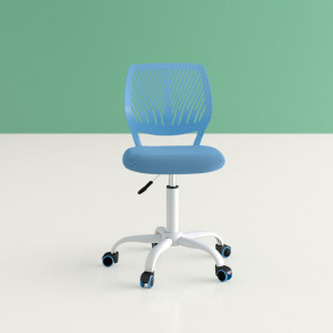 Scaun de birou ergonomic Valerii, albastru, 50,5 x 50,5 x 87 cm - Img 2