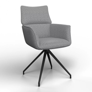 Scaun din textil Paolo, gri - Img 6