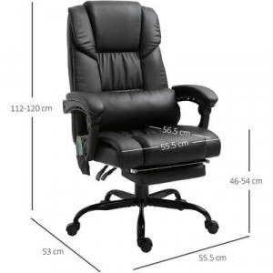 Scaun ergonomic de birou Jessup, negru, 55,5 x 53 cm - Img 4
