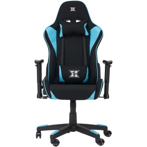 Scaun Gaming Serioux TORIN, textil, pernite detasabile, sustine pana la 120 kg, Albastru