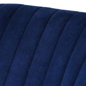Scaun McNair, textil, albastru, 83 x 57 x 59 cm - Img 3
