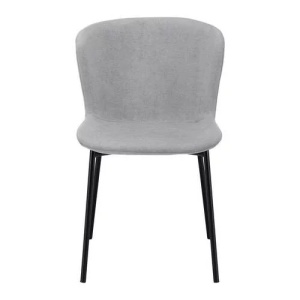 Scaun Noemie Tesatura Gri Tapitata, 46/79/56 cm - Img 1