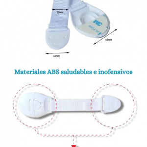 Set 10 benzi de protectie pentru dulapuri Desconocido, ABS, alb - Img 4