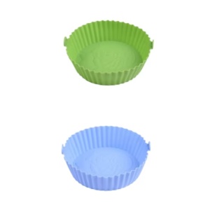 Set 2 cosuri pentru friteuza cu aer Juingio, silicon, albastru/verde, 16,5 x 6,7 x 20,7 cm