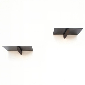 Set 2 rafturi perete decorative 21x6x15 cm, metal 100%, stil industrial boem, capacitate 5 kg, maro/negru - Verificat A · Re-Bloom