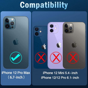 Set 3 folii de protectie pentru iPhone 12 Pro Max USLAI, sticla securizata, transparent, 6,7 inchi - Img 8