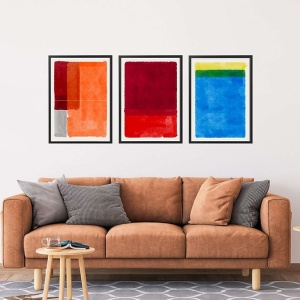 Set 3 tablouri decorative MDF, 3x50x70 cm, MDF 100%, imprimare digitala, multicolor - Verificat A · Re-Bloom - Img 2
