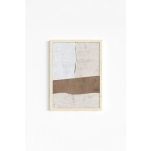 Set 3 tablouri decorative MDF/lemn masiv, 3x70x100 cm, MDF 100%, cadru lemn solid 2 cm, imprimare digitala, bej/alb/maro - Verificat A · Re-Bloom - Img 3