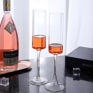 Set 6 pahare sampanie, model evazat, 170 ml, sticla, transparent, Resigilat, Grad A - Img 4
