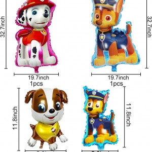 Set aniversar Paw Patrol Zswq, folie/latex, multicolor, 44 piese - Img 2