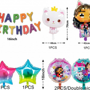 Set aniversar  pentru copii Yisscen, folie, multicolor, 7 piese