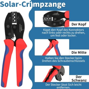 Set cleste pentru sertizat si mufe pentru panoul solar Foinwer, cupru/ABS/metal, multicolor