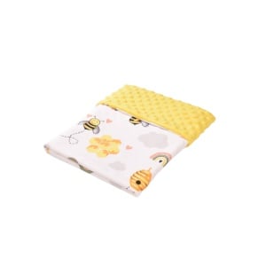 Set complet 10 piese lenjerie aparatori babynest paturica model albinute patut 120x60 cm - Img 4