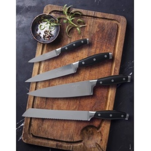 Set cutite de bucatarie Orient, Origin Series, 4 piese, din otel inoxidabil german X50 Ultra +, negru, Resigilat, Grad A - Img 4