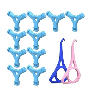Set de 10 cleme Y Chewies si 2 dispozitive de indepartare, pentru aparate dentare invizibile, albastru