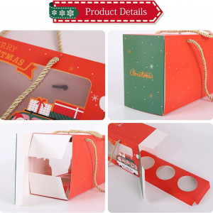 Set de 10 cutii pentru prajituri si 10 felicitari TSLBW, carton, multicolor, 26,5 x 13 x 9 cm