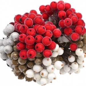 Set de 10 fructe artificiale de padure Bekecidi, spuma, multicolor, 3 x 1,2 cm - Img 1