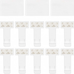 Set de 10 huse si 10 cleme autoadezive pentru tichete de parcare CHIFOOM, plastic, transparent, 94,5 x 60,5 mm