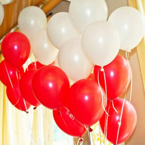 Set de 100 de baloane pentru petrecere JIASHA, latex, rosu, 30 cm - Img 3