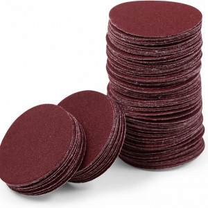 Set de 100 de discuri abrazive Leontool, oxid de aluminiu, rosu, 150, 5,5 cm