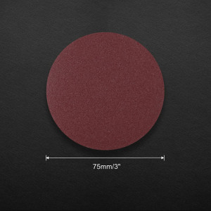 Set de 100 de discuri abrazive Leontool, oxid de aluminiu, rosu, 320, 7,5 cm - Img 3