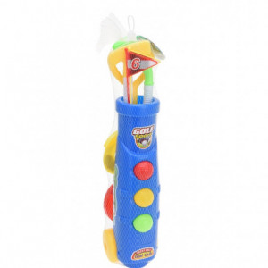 Set de 11 piese de golf Karll pentru copii plastic, rosu/galben/albastru