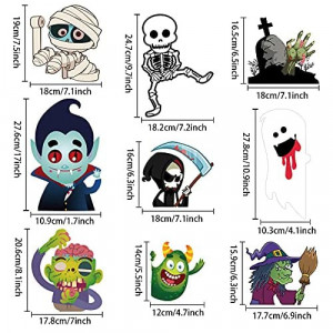 Set de 113 stickere pentru Halloween Qpout, PVC, multicolor