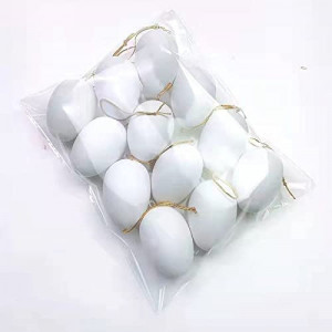 Set de 12 oua Maduoer, plastic, alb, 5,6 x 3,8 cm - Img 5