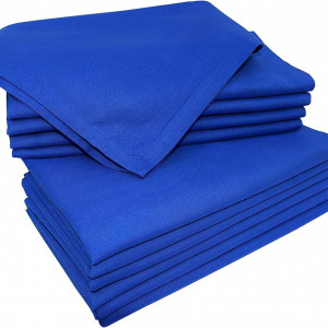 Set de 12 servetele de masa GFI LINEN CLUBS, celuloza, albastru, 50 x 50 cm