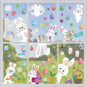 Set de 126 stickere pentru fereastra Aiweomi, PVC, multicolor - Img 1