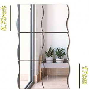 Set de 15 oglinzi autoadezive pentru perete SUNIY, aclil, transparent, 16 x 17 cm