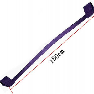 Set de 2 curele pentru transport covoare Elion, nailon, negru/mov, 150 x 3.8 cm