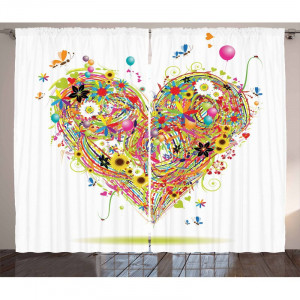Set de 2 draperii East Urban Home, multicolor, 140 x 225 cm