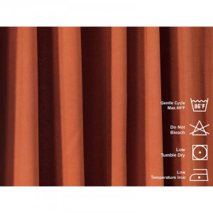 Set de 2 draperii Lilijan Home & Curtain, catifea, portocaliu, 140 x 245 cm