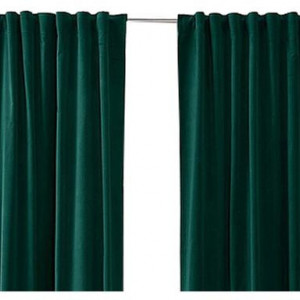 Set de 2 draperii Sammie verde, 105x300 cm