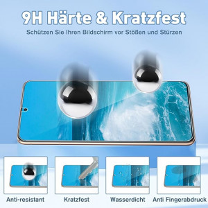 Set de 2 folii de protectie pentru Samsung Galaxy S21 Plus, sticla, 8x6 cm