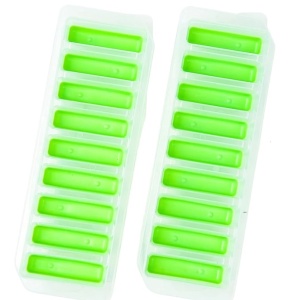 Set de 2 forme cu capac pentru gheata Crethink, silicon/plastic, alb/verde, 26,5 x 9 x 1 cm - Img 7