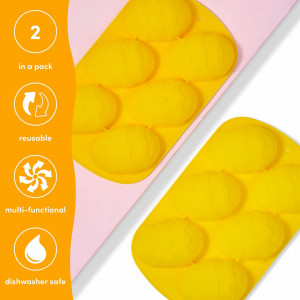 Set de 2 forme pentru prajituri de Paste Twiddlers, silicon, galben, 13 x 21 cm - Img 3