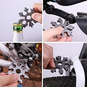 Set de 2 instrumente multifunctionale pentru bricolaj 18 in 1 MIMIVIVA, otel inoxidabil, auriu, 6 x 6 cm