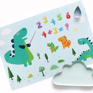 Set de 2 naproane pentru copii ED-Lumos, PVC, multicolor, 33 x 49 cm