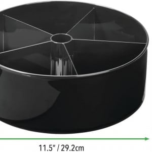 Set de 2 organizatoare mDesign, otel inoxidabil/plastic, negru, 29,2 x 11,5 cm - Img 4