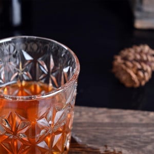 Set de 2 pahare pentru whisky SkySnow, sticla, transparent, 8,5 x 9 cm, 340 ml