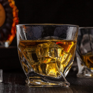 Set de 2 pahare pentru whisky SkySnow, sticla, transparent, 9,5 x 9,5 cm, 300 ml - Img 3