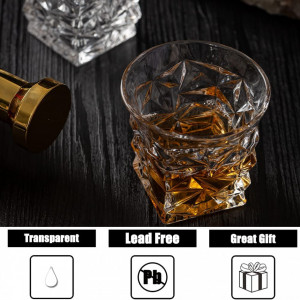 Set de 2 pahare pentru whisky SkySnow, sticla, transparent, 9,7 x 9 X 6,3 cm, 300 ml - Img 6