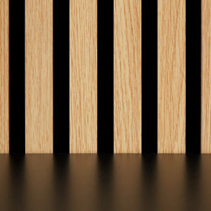 Set de 2 panouri de perete Mintha, lemn prelucrat, maro/negru, 60 x 120 cm